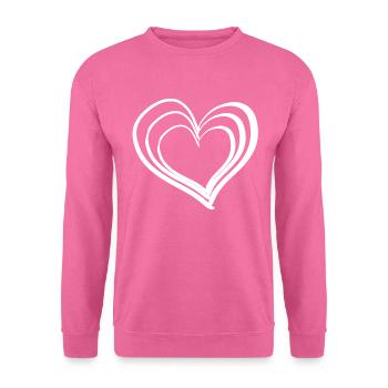 liebe Herz Symbol - Unisex Pullover - Pink - Vorne
