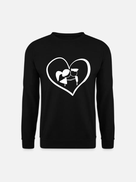 heart symbol lovers - Unisex Sweatshirt - black