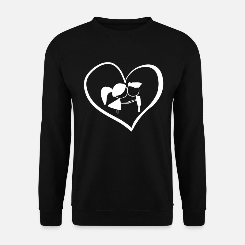 heart symbol lovers - Unisex Sweatshirt - black