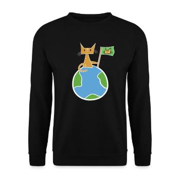 sauver le symbole de la planète Terre - Sweat-shirt Unisexe - noir - Devant - Alina (178cm) & Michal (187cm)