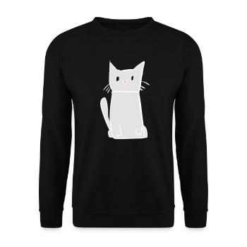 Symbole mignon d’animal de chat - Sweat-shirt Unisexe - noir - Devant - Alina (178cm) & Michal (187cm)
