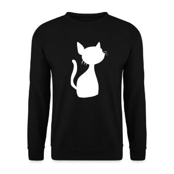 Symbole Chat Animal Animal de compagnie - Sweat-shirt Unisexe - noir - Devant - Alina (178cm) & Michal (187cm)