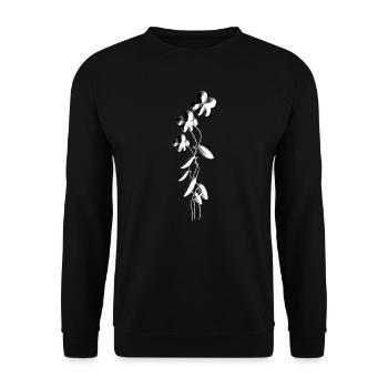 shiny flowers flower symbol plant - Unisex Sweatshirt - black - Front - Alina (178cm) & Michal (187cm)