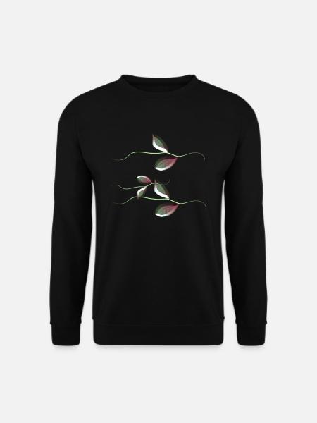 pflanzen symbol pflanze blätter blatt - Unisex Pullover - Schwarz
