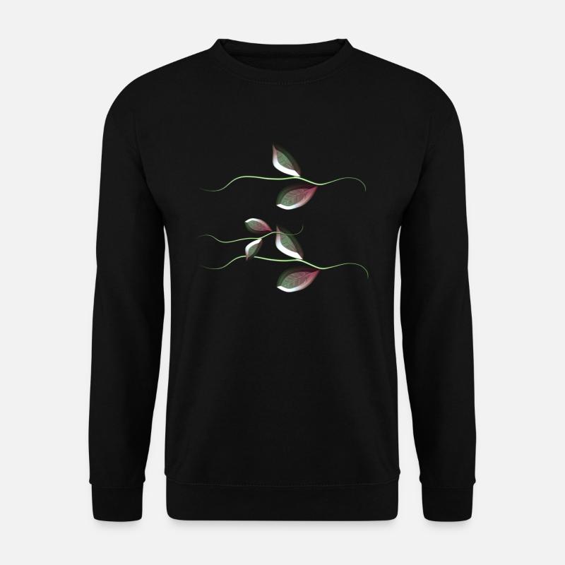 pflanzen symbol pflanze blätter blatt - Unisex Pullover - Schwarz