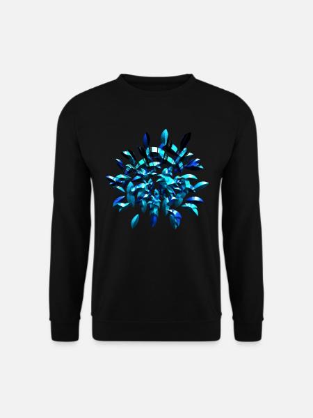 Kristalle Symbol Glänzend Blau lila Muster - Unisex Pullover - Schwarz