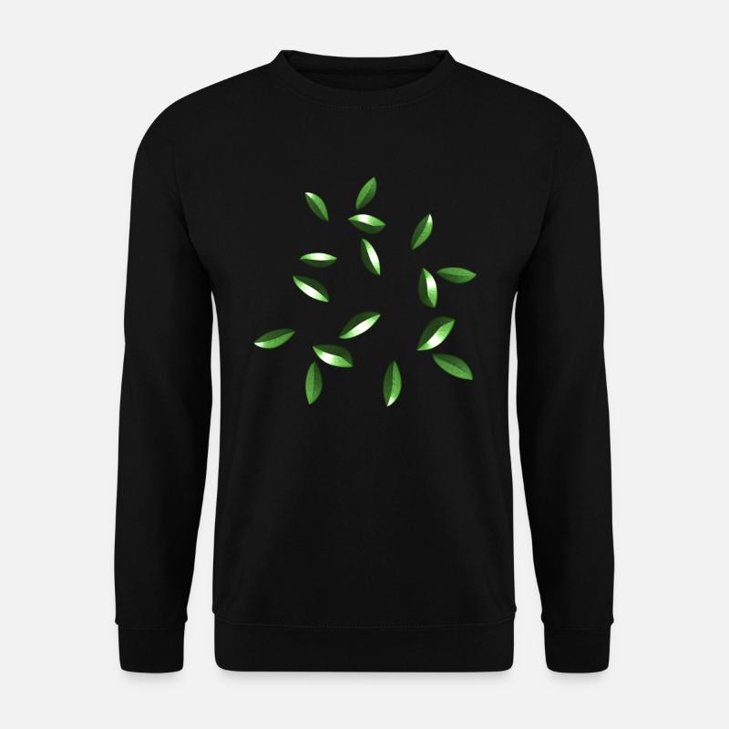 leaves glossy pattern sheet - Unisex Sweatshirt - black