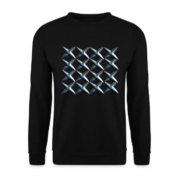 kreuze muster kreuz - Unisex Pullover - Schwarz - Vorne - Alina (178cm) & Michal (187cm)