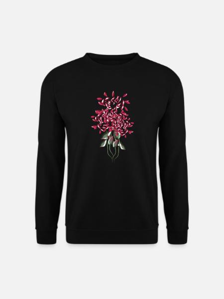 pinke rosen blumen blume - Unisex Pullover - Schwarz