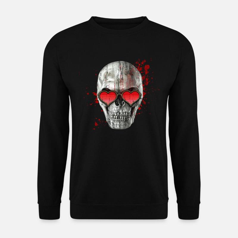 Crâne d’amour - Sweat-shirt Unisexe - noir