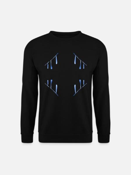 blue pattern drop - Unisex Sweatshirt - black