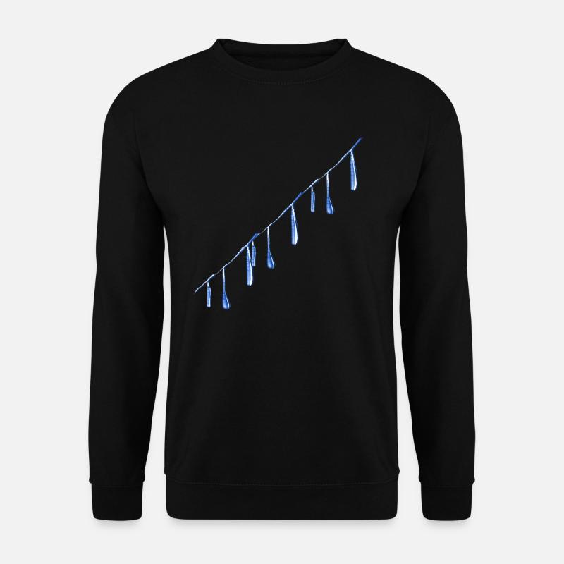 wassertropfen linie wasser - Unisex Pullover - Schwarz
