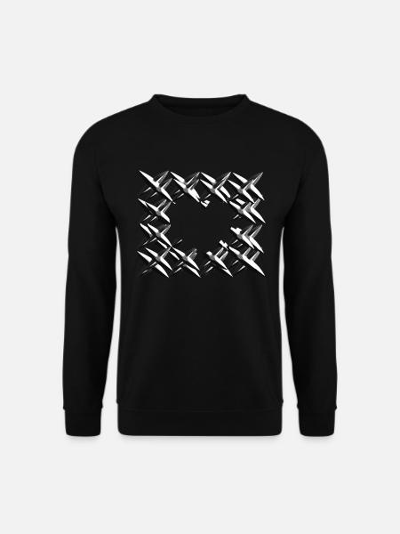 pattern cross net grey - Unisex Sweatshirt - black
