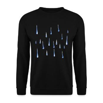 gouttes d’eau de pluie modèle météorologique - Sweat-shirt Unisexe - noir - Devant - Alina (178cm) & Michal (187cm)