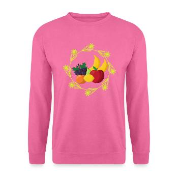 Obst-Ring-Logo-Fruit- - Unisex Pullover - Pink - Vorne