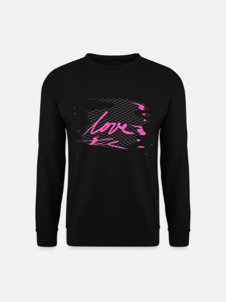 croix motif croix mot d’amour - Sweat-shirt Unisexe - noir
