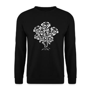Bouquet Cartoon Gray Icon - Unisex Sweatshirt - black - Front - Alina (178cm) & Michal (187cm)