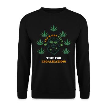 Cannabis. Cannabis. Dicton. Idée cadeau.Légalisation - Sweat-shirt Unisexe - noir - Devant - Alina (178cm) & Michal (187cm)