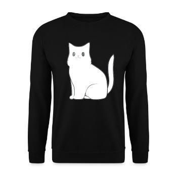Cat Animal Icon Pet - Unisex Sweatshirt - black - Front - Alina (178cm) & Michal (187cm)