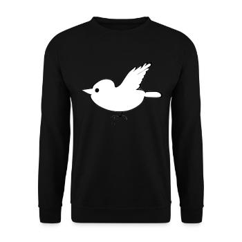 cartoon Vogel tier fliegen - Unisex Pullover - Schwarz - Vorne - Alina (178cm) & Michal (187cm)