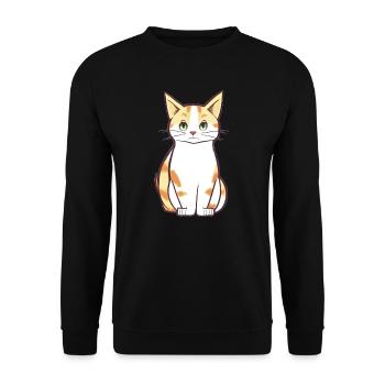 chat jaune animal de compagnie - Sweat-shirt Unisexe - noir - Devant - Alina (178cm) & Michal (187cm)