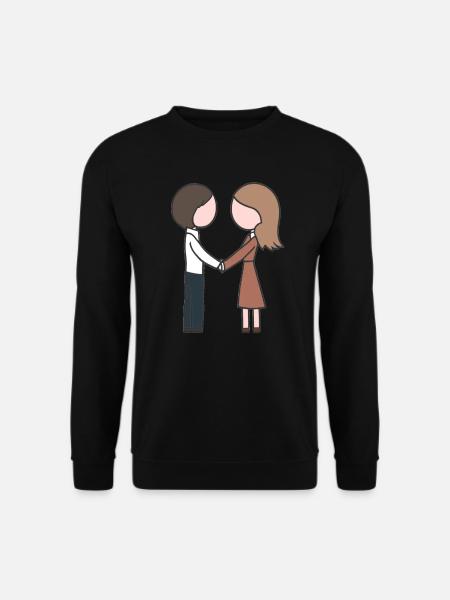 Liebespaar Symbol Pärchen Liebe - Unisex Pullover - Schwarz