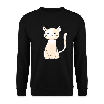 Chat chat manga chat rouge animal de compagnie - Sweat-shirt Unisexe - noir - Devant - Alina (178cm) & Michal (187cm)