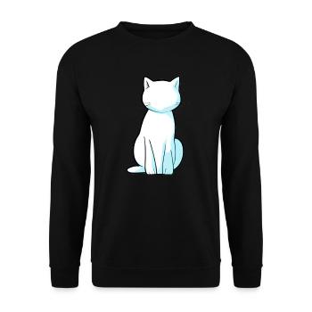 Symbole de chat Animal - Sweat-shirt Unisexe - noir - Devant - Alina (178cm) & Michal (187cm)