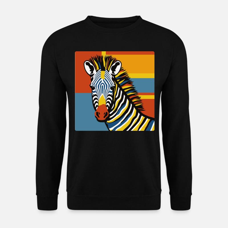 Zebra in Pop Art - Unisex Pullover - Schwarz