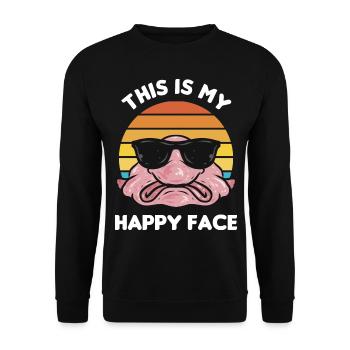 Blobfisch | Fische Aquaristik Blobfische Geschenke - Unisex Pullover - Schwarz - Vorne - Alina (178cm) & Michal (187cm)