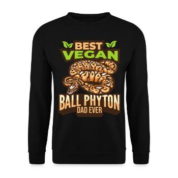 Schlangen Liebhaber | Schlange Reptilien Geschenke - Unisex Pullover - Schwarz - Vorne - Alina (178cm) & Michal (187cm)