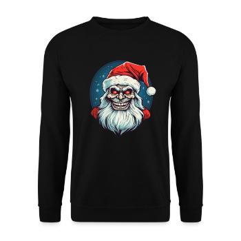 Conception du logo Ugly Zombie Christmas Santa Clause - Sweat-shirt Unisexe - noir - Devant - Alina (178cm) & Michal (187cm)