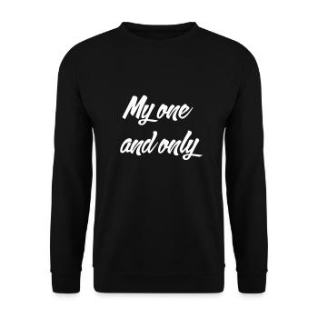 my one and only - Unisex Pullover - Schwarz - Vorne - Alina (178cm) & Michal (187cm)