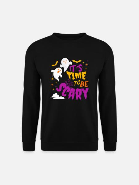 Zeit, gruselige Halloween-Geister zu sein - Unisex Pullover - Schwarz