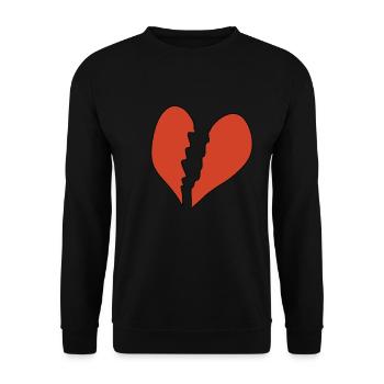 icône de cœur brisé - Sweat-shirt Unisexe - noir - Devant - Alina (178cm) & Michal (187cm)