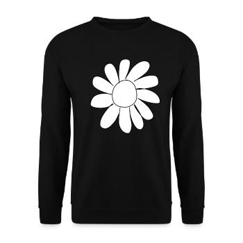 Blume Pflanze Symbol - Unisex Pullover - Schwarz - Vorne - Alina (178cm) & Michal (187cm)