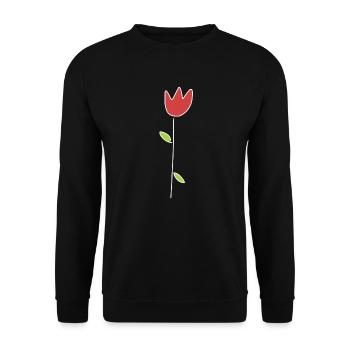 Rose Symbole Fleur Plante Rouge - Sweat-shirt Unisexe - noir - Devant - Alina (178cm) & Michal (187cm)