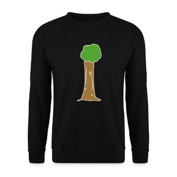 arbre, icône, nature, vert, plante - Sweat-shirt Unisexe - noir - Devant - Alina (178cm) & Michal (187cm)