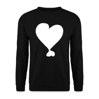 zwei Herzen Herz symbol - Unisex Pullover - Schwarz - Vorne - Alina (178cm) & Michal (187cm)