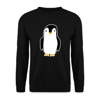 pinguin Tier Symbol vogel - Unisex Pullover - Schwarz - Vorne - Alina (178cm) & Michal (187cm)