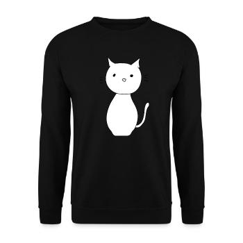 Cat, animal, icon, cute, cartoon - Unisex Sweatshirt - black - Front - Alina (178cm) & Michal (187cm)