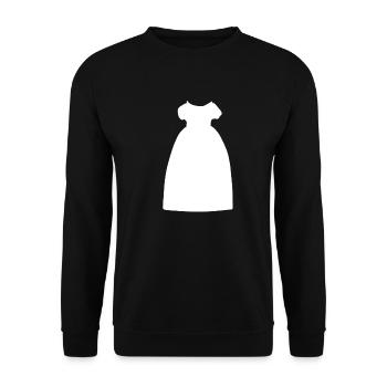 Kleid Symbol Klamotten cartoon - Unisex Pullover - Schwarz - Vorne - Alina (178cm) & Michal (187cm)