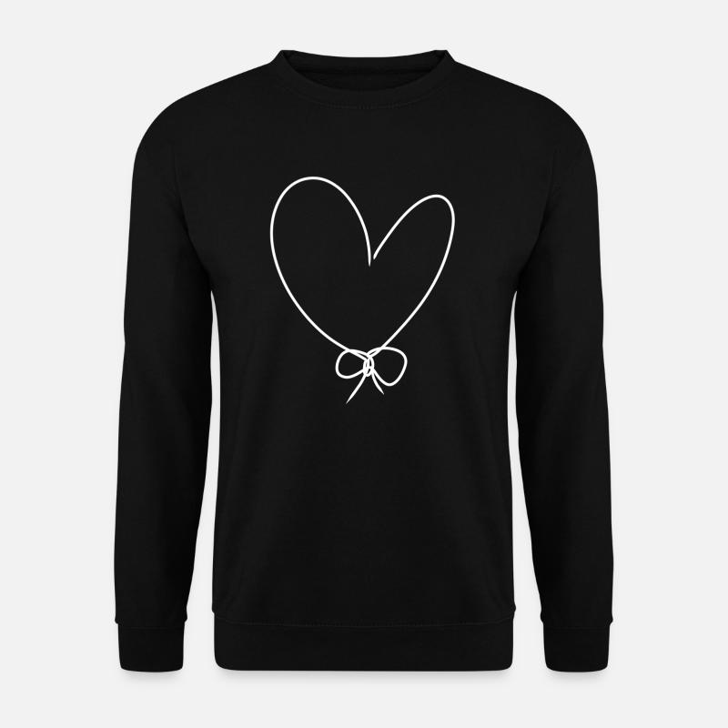 Heart Bow Icon - Unisex Sweatshirt - black