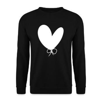 Icône de cœur d’arc - Sweat-shirt Unisexe - noir - Devant - Alina (178cm) & Michal (187cm)
