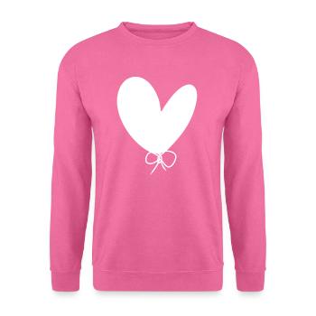 Schleife Herz Symbol - Unisex Pullover - Pink - Vorne