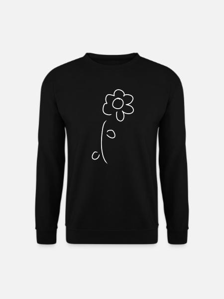 Blume Symbol Pflanze - Unisex Pullover - Schwarz