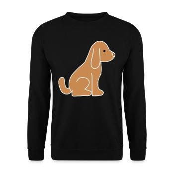 Dog Brown Animal Icon - Unisex Sweatshirt - black - Front - Alina (178cm) & Michal (187cm)