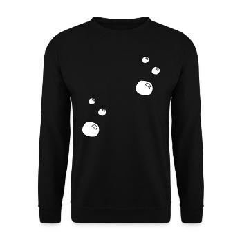 Soap bubbles circles shape water pattern - Unisex Sweatshirt - black - Front - Alina (178cm) & Michal (187cm)
