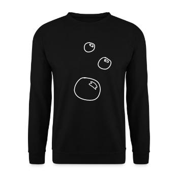 Bulles de savon formant des cercles - Sweat-shirt Unisexe - noir - Devant - Alina (178cm) & Michal (187cm)