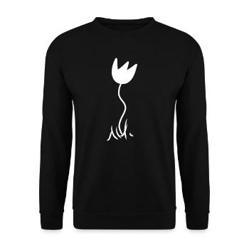 Plant, Flower, Nature, Symbol - Unisex Sweatshirt - black - Front - Alina (178cm) & Michal (187cm)